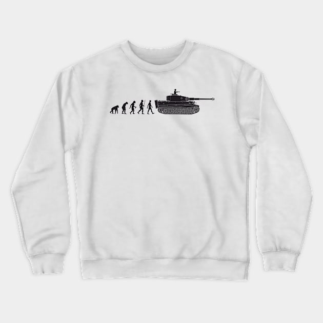 Humorous design on the theme of evolution and tanks Crewneck Sweatshirt by FAawRay